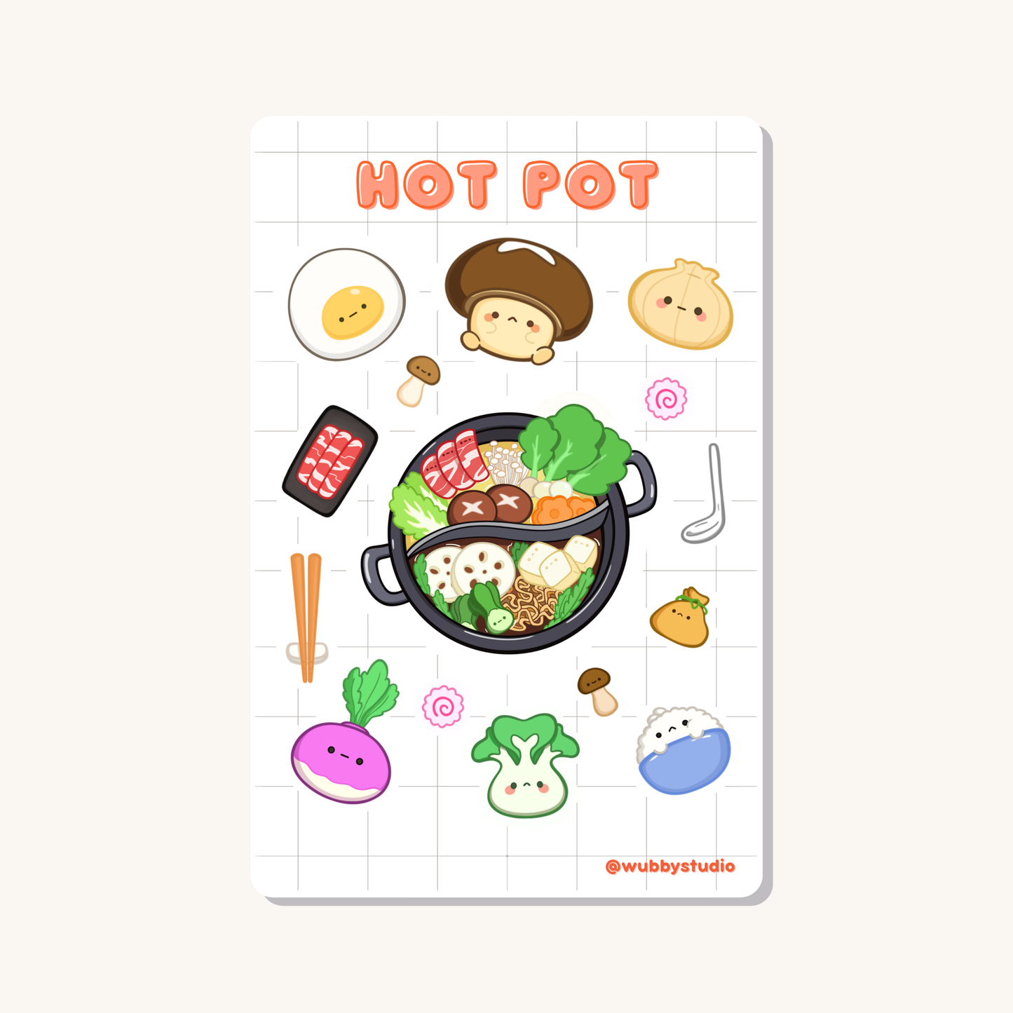 Hot Pot Sticker Sheet