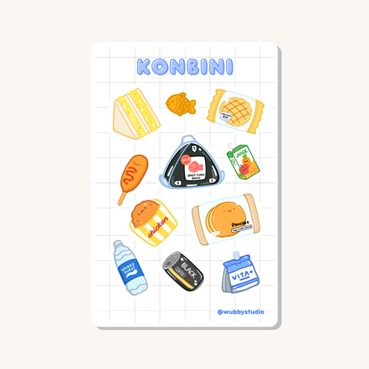 Konbini Convenience Store Sticker Sheet