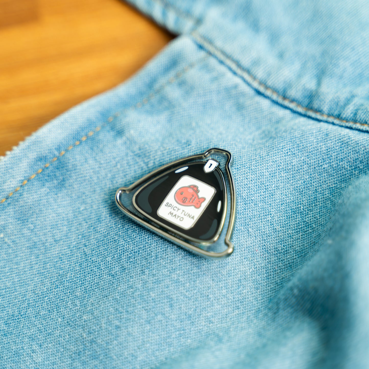 Onigiri (Spicy Tuna) Enamel Pin